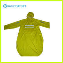 Unisex Langarm-Polyester-PVC-Regenmantel (RPY-044)